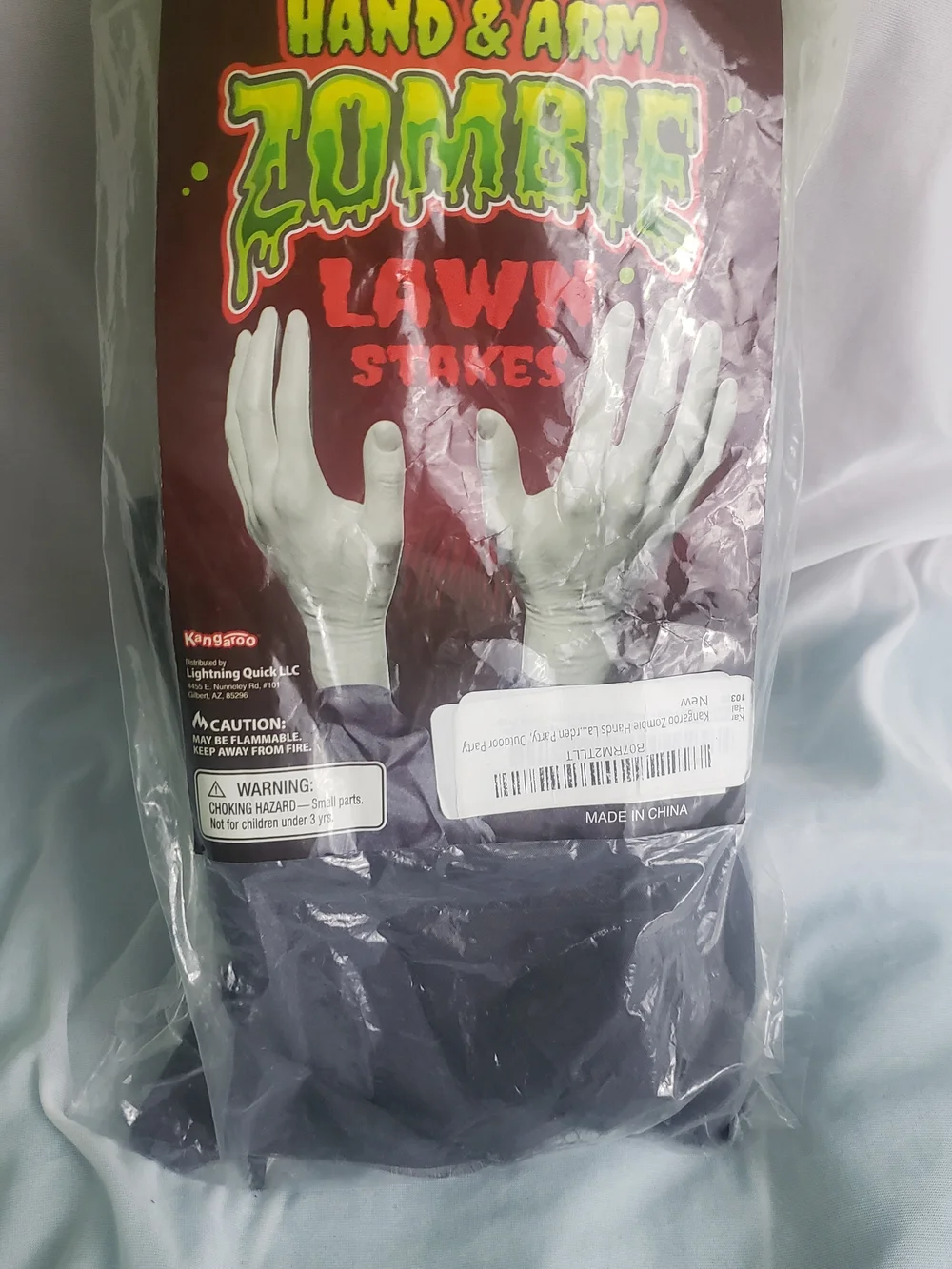 White Zombie Hand Lawn Stakes - Horror Yard Decorations